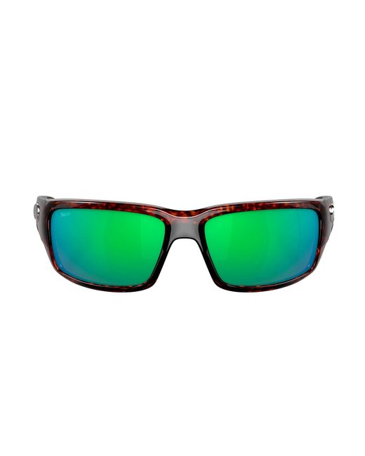 Costa Del Mar Green Fantail Tf 10 Ogmp 580p Wrap Polarized Sunglasses for men