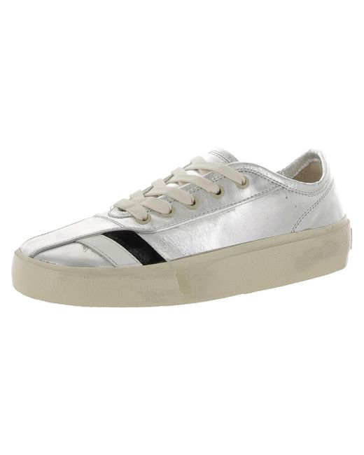 Re/done Gray Leather Low Top Casual And Fashion Sneakers
