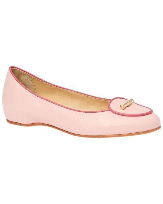 J.McLaughlin Pink Hollis Leather Flat