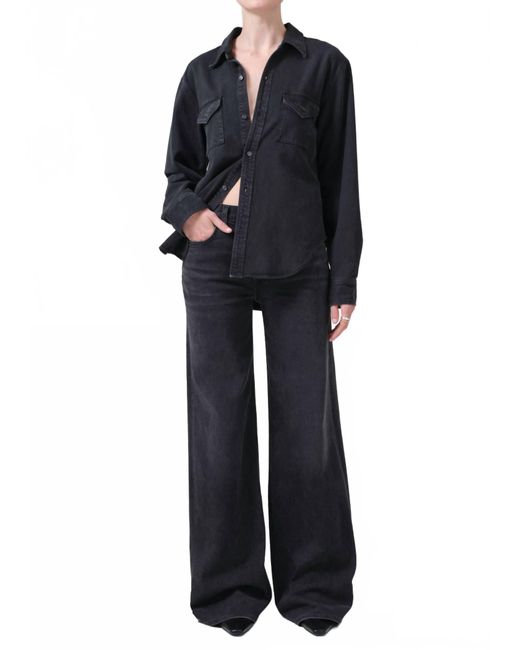 Citizens of Humanity Black Lolli Mid Rise Baggy Jeans