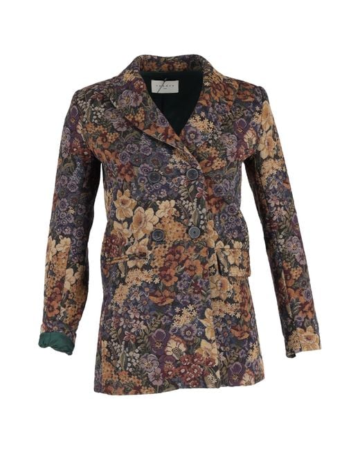 Sandro Brown Floral Jacquard Balzer