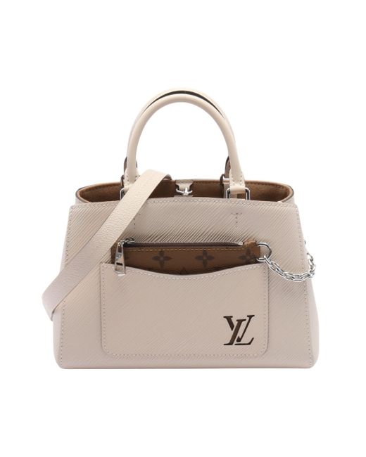 Louis Vuitton Natural Murrell Tote Bb Quartz Handbag Leather Ivory 2way