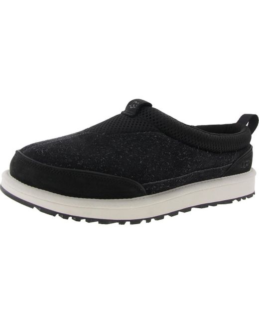 Ugg Black Tasman Padded Insole Leather Slide Slippers for men