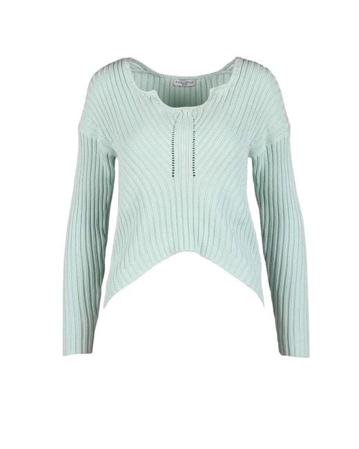 Ballantyne Blue Cropped Mint Sweater