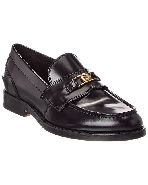 Versace Black Leather Loafer