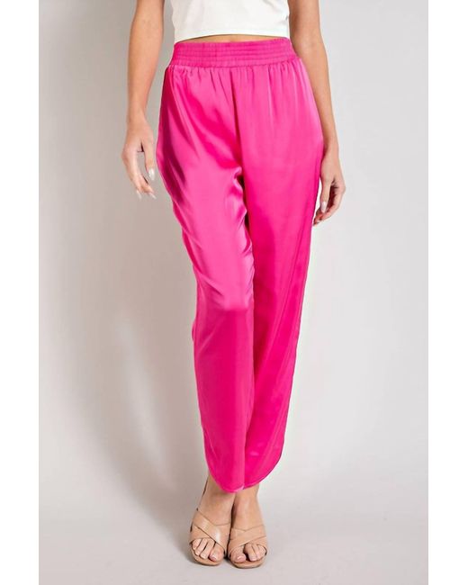 Eesome Pink Satin joggers