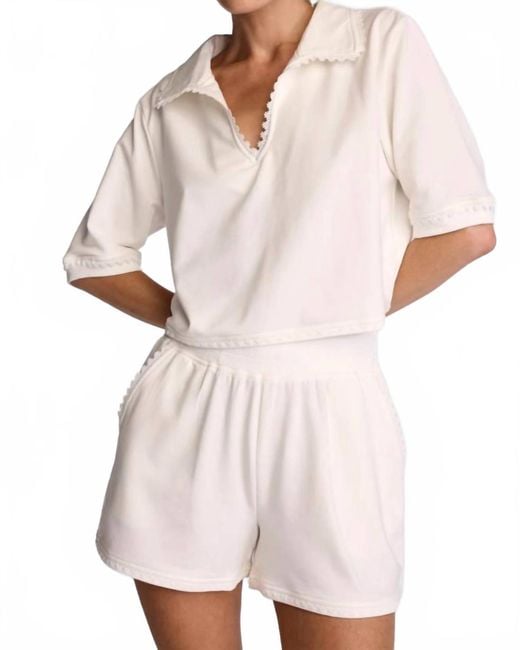Sundays White Brielle Polo