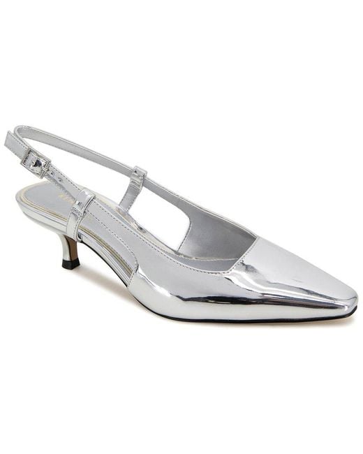 Kenneth Cole White Martha Pump