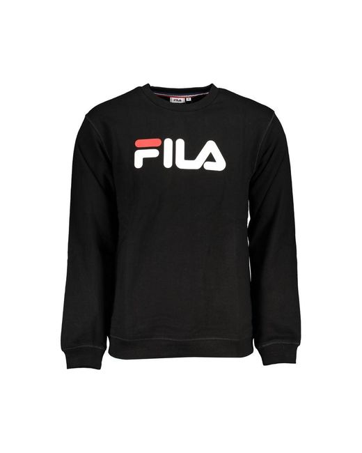 Fila Black Sleek Long Sleeve Crew Neck Sweatshirt for men