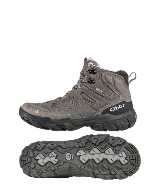 Oboz Gray Sawtooth X Mid B-dry Hiking Shoes