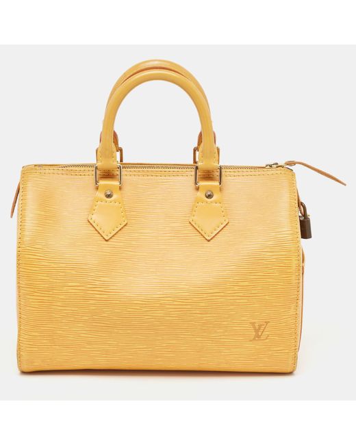 Louis Vuitton Yellow Tassil Epi Leather Speedy 25 Bag