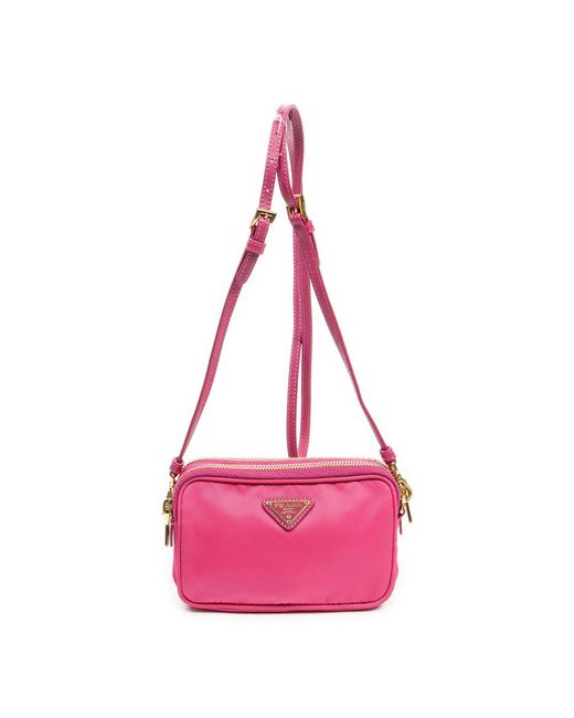 Prada Pink Mini Double Zip Camera Bag