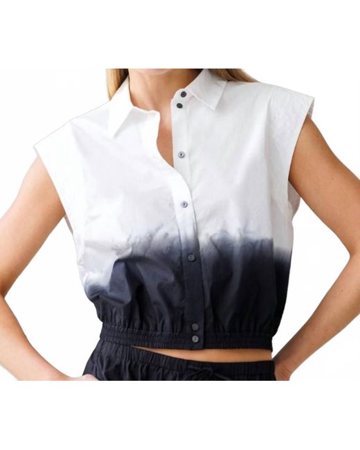 Go> By Go Silk White Cinch Collared Shirt