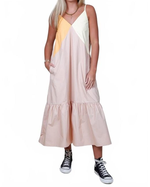 english factory colorblock maxi dress English Factory Colorblock Maxi Dress in Pink