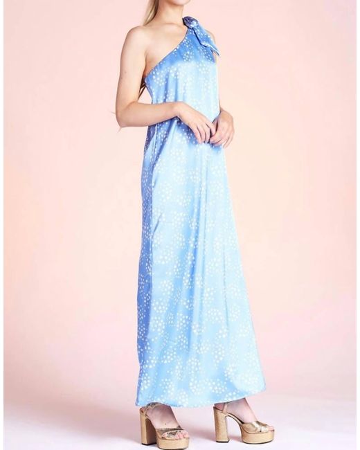 Tyche Blue Pixie Dust One Shoulder Dress