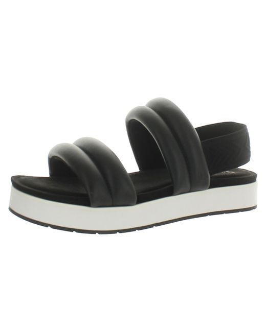 Koolaburra Black Anida Comfort Insole Faux Leather Slingback Sandals