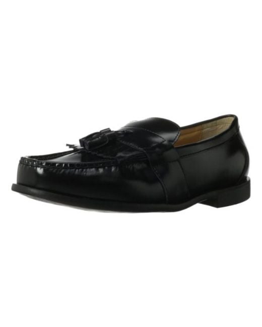 Nunn Bush Black Keaton Leather Comfort Insole Tassel Loafers for men