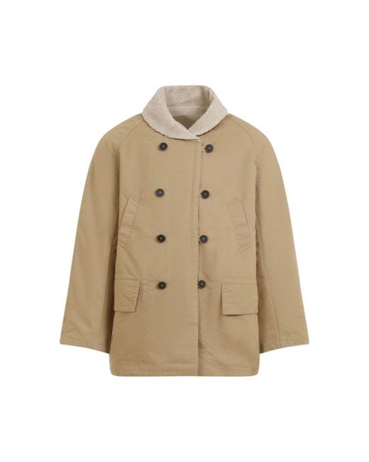 Universal Works Natural Reversible Mackinaw Jacket for men