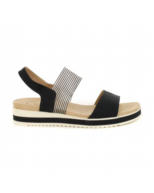 LifeStride Black Zing Platform Sandals