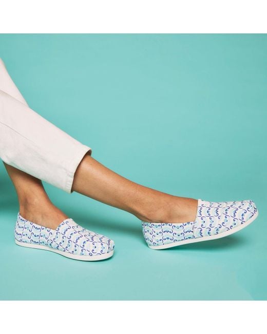TOMS Blue Alpargata Mediterranean Flowers
