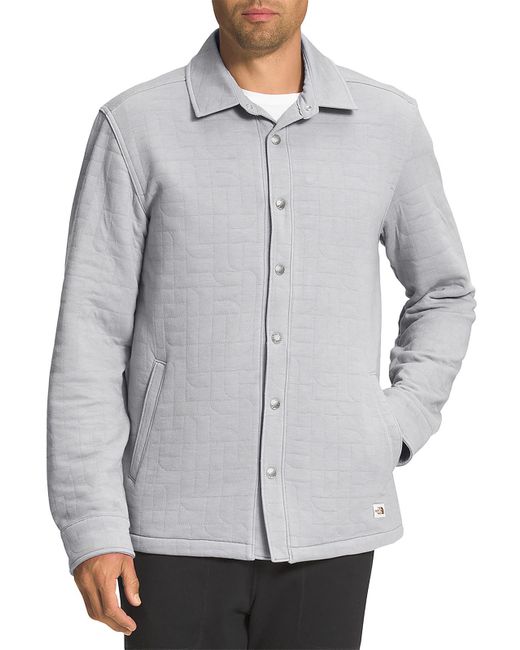 The North Face Gray Longs Peak Quilted Lightweight Shirt Jacket for men