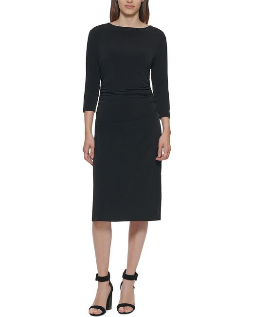 Calvin Klein Three Quarter Sleeve Long Cocktail And Party Dress in ...