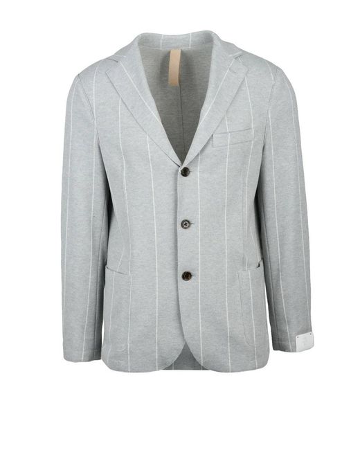 Eleventy Gray Soft Blazer Polyester Viscose for men
