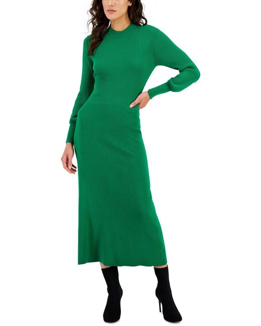 Boss Green Tea Length Cut Out Sweaterdress