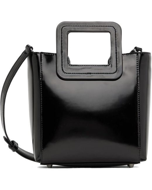 Staud Black Leather Mini Shirley Bag Handbag Crossbody