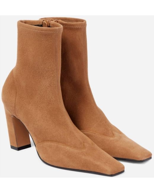 Khaite Brown Nevada Ankle Stretch Boot