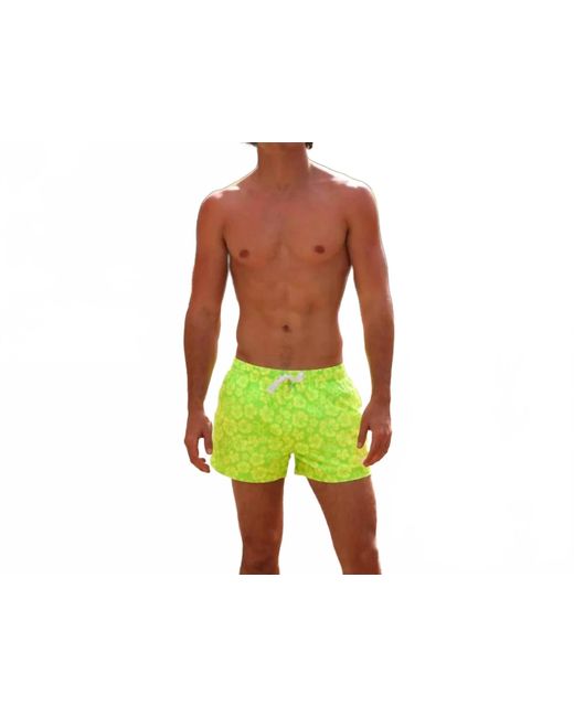 Kulani Kinis Green Stretch Swim Trunks for men