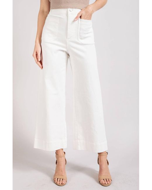 Eesome Wide Leg Pants In Off White