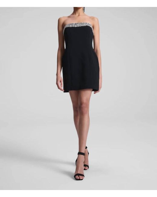 A.L.C. Black Elsie Strapless Embellished Mini Dress