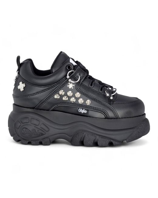 Buffalo Black Studded Chunky Platform Fashion Trainers