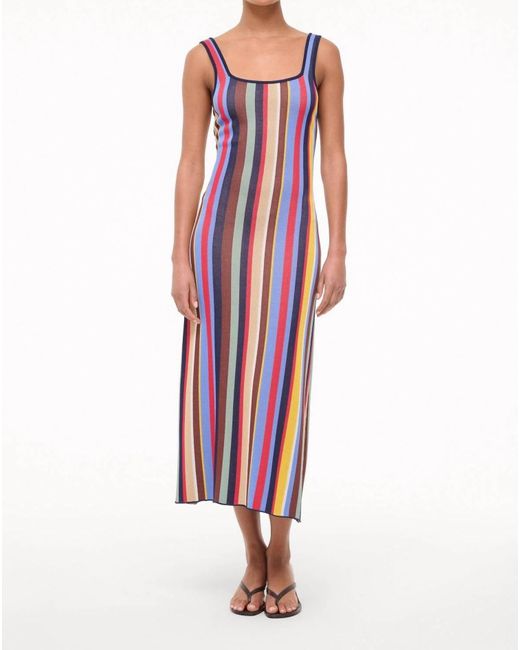 Staud Red Katie Midi Dress