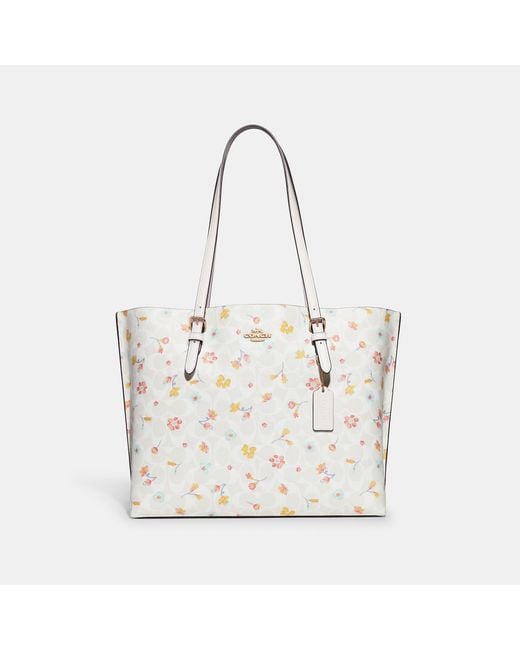 Coach Outlet Multicolor Mollie Tote In Signature Canvas With Mystical Floral Print