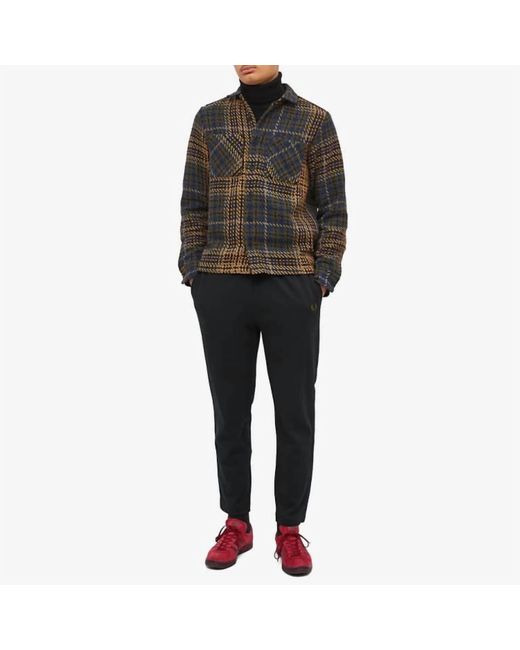 Wax London Black Whiting Heritage Check Overshirt for men