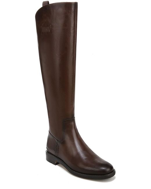 Franco Sarto Brown Meyer Leather Narrow Calf Knee-high Boots