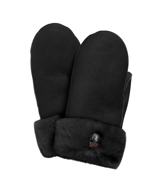 Parajumpers Black Shearling Mittens