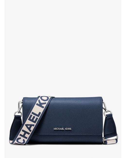 MICHAEL KORS OUTLET JET SET TRAVEL ラージ Michael Kors Outlet Jet Set Large Leather Crossbody Bag in Blue | Lyst