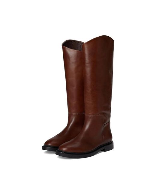Steve Madden Brown Gaige Boots Leather Round Toe Knee High Zogg65