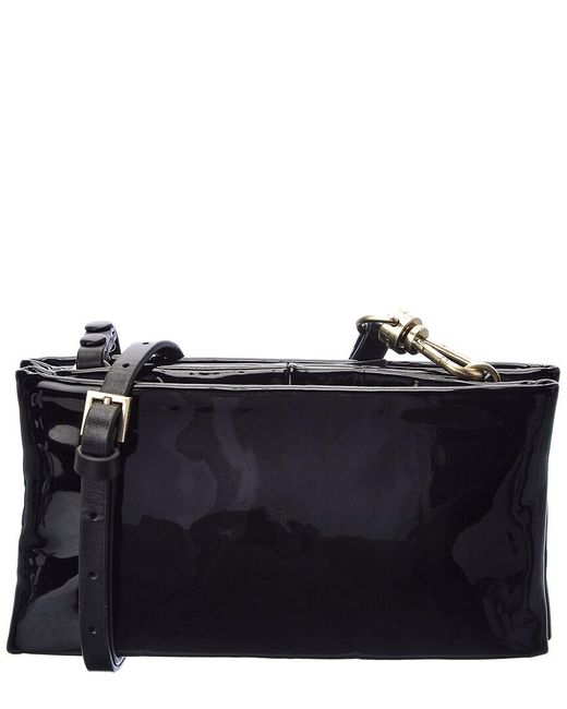 AllSaints Mila Double Pouch Patent Crossbody in Black Lyst