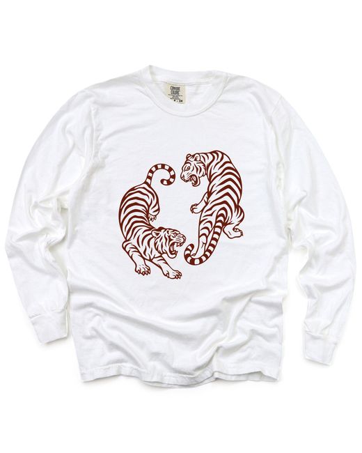 Simply Sage Market White Two Tigers