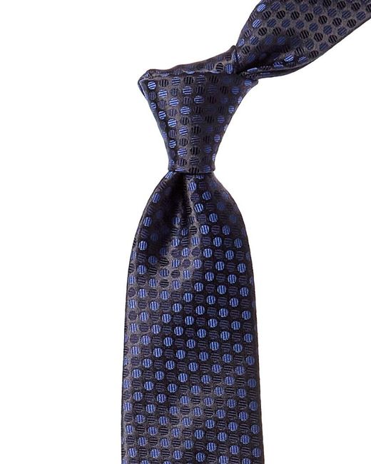 Canali Blue Dot Silk Tie for men