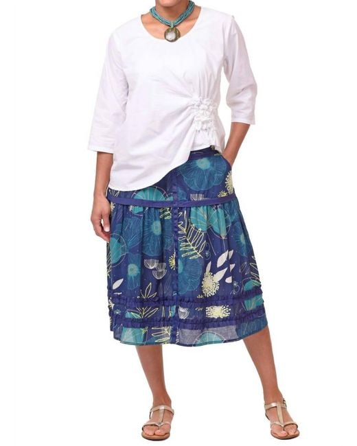 Tulip Clothing Blue Olga Round Neck Top