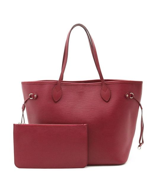 Louis Vuitton Epi Neverfull MM w/ Pouch - Burgundy Totes, Handbags