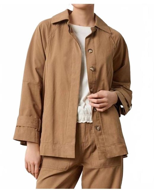 Lilla P Women's Brown Collared Twill Jacket