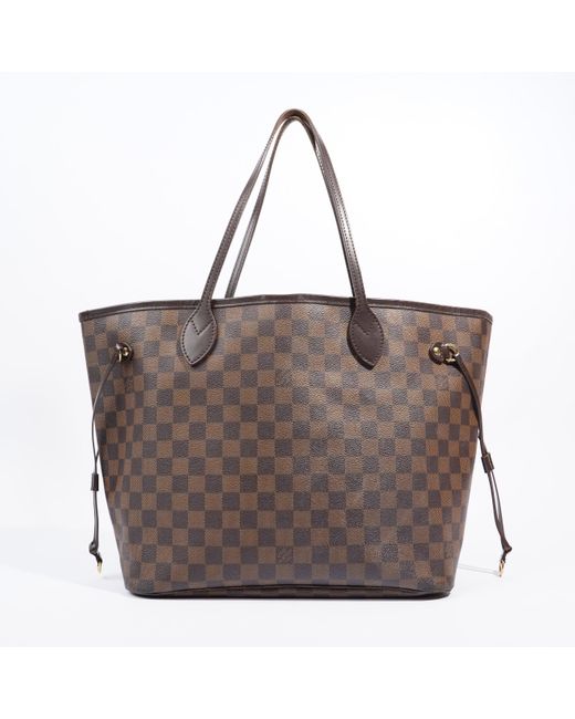 Louis Vuitton Brown Neverfull Damier Ebene Coated Canvas Shoulder Bag