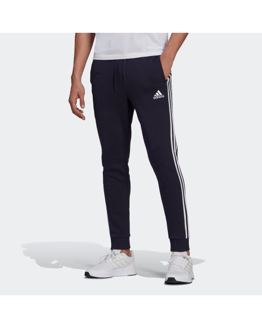 essentials french terry tapered cuff 3 stripes