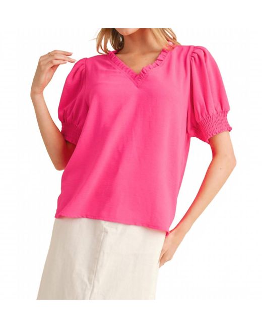 Jodifil Pink Sweet Simplicity Blouse